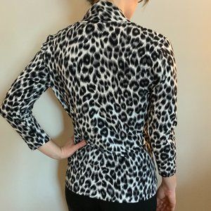 Chaus NY Leopard Print Blouse